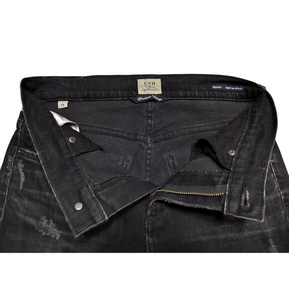 Citizens Of Humanity Premium Vintage Rocket High Rise Skinny Black Jeans Size 25 - Picture 10 of 11